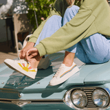Women's Ibiza Classic Sneaker | Embroidery | Rainbow Wave - Oasis White - Women's Sneakers - Oasis White - Rainbow Wave - Soludos - 