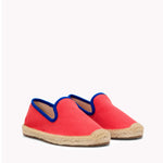 The Smoking Slipper - Contrast Piping - Red / Blue - Kids' - Kids' Espadrilles - Red / Blue - Soludos - 