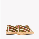 The Original Espadrille - Classic Stripes - Olive / Ivory / Red - Men's - Men's Espadrilles - Olive / Ivory / Red - Soludos - 