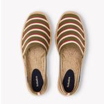 The Original Espadrille - Classic Stripes - Olive / Ivory / Red - Men's - Men's Espadrilles - Olive / Ivory / Red - Soludos - 