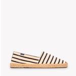 Men's Original Espadrille | Woven Stripe | Classic - Ivory - Black - Men's Espadrilles - Ivory - Black - Soludos - 