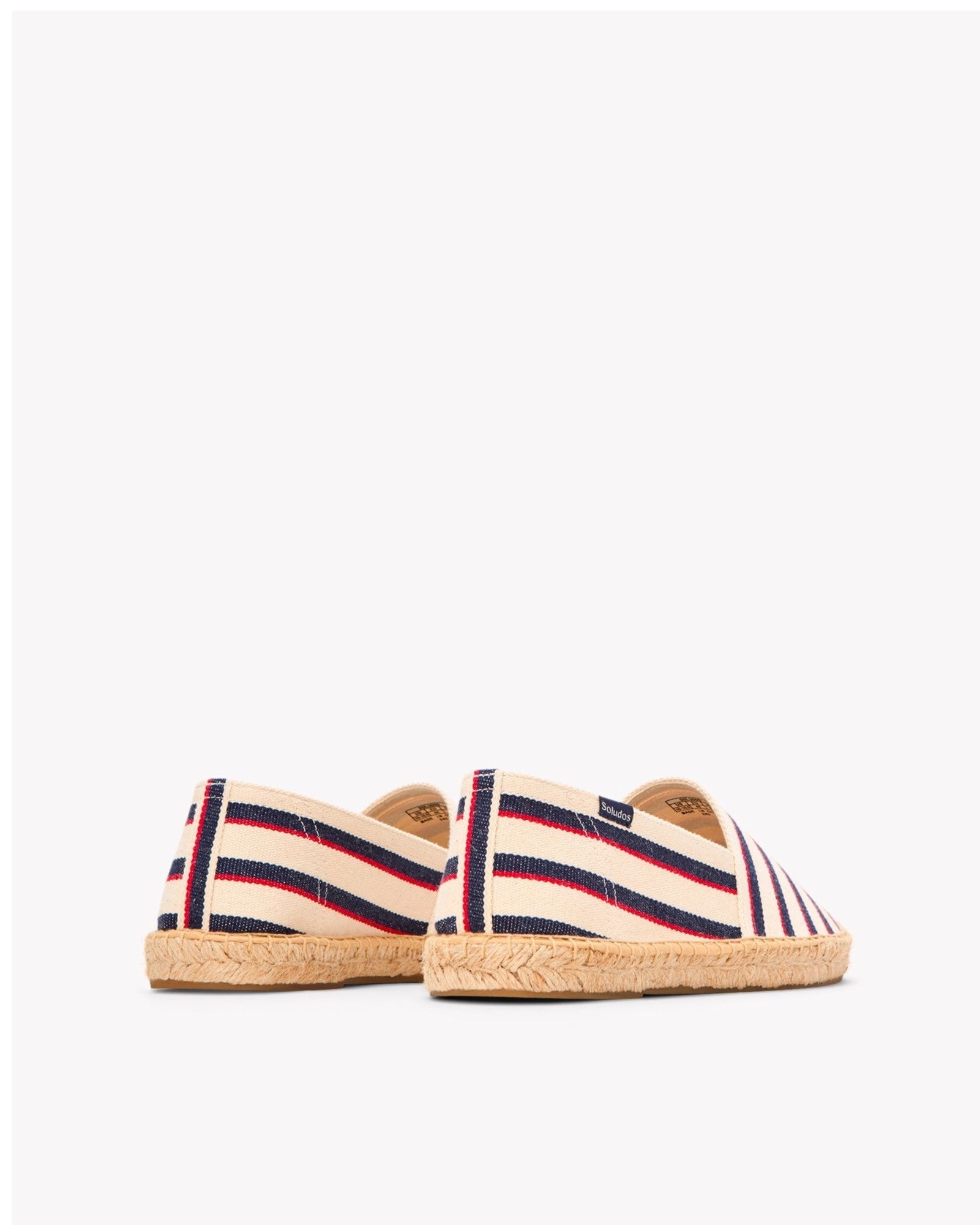 The Original Espadrille - Classic Stripes - Ivory / Navy / Red - Men's - Men's Espadrilles - Ivory / Navy / Red - Soludos - 