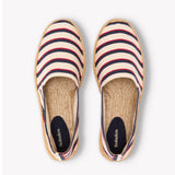 The Original Espadrille - Classic Stripes - Ivory / Navy / Red - Men's - Men's Espadrilles - Ivory / Navy / Red - Soludos - 