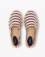 The Original Espadrille - Classic Stripes - Ivory / Navy / Red - Men's - Men's Espadrilles - Ivory / Navy / Red - Soludos - 