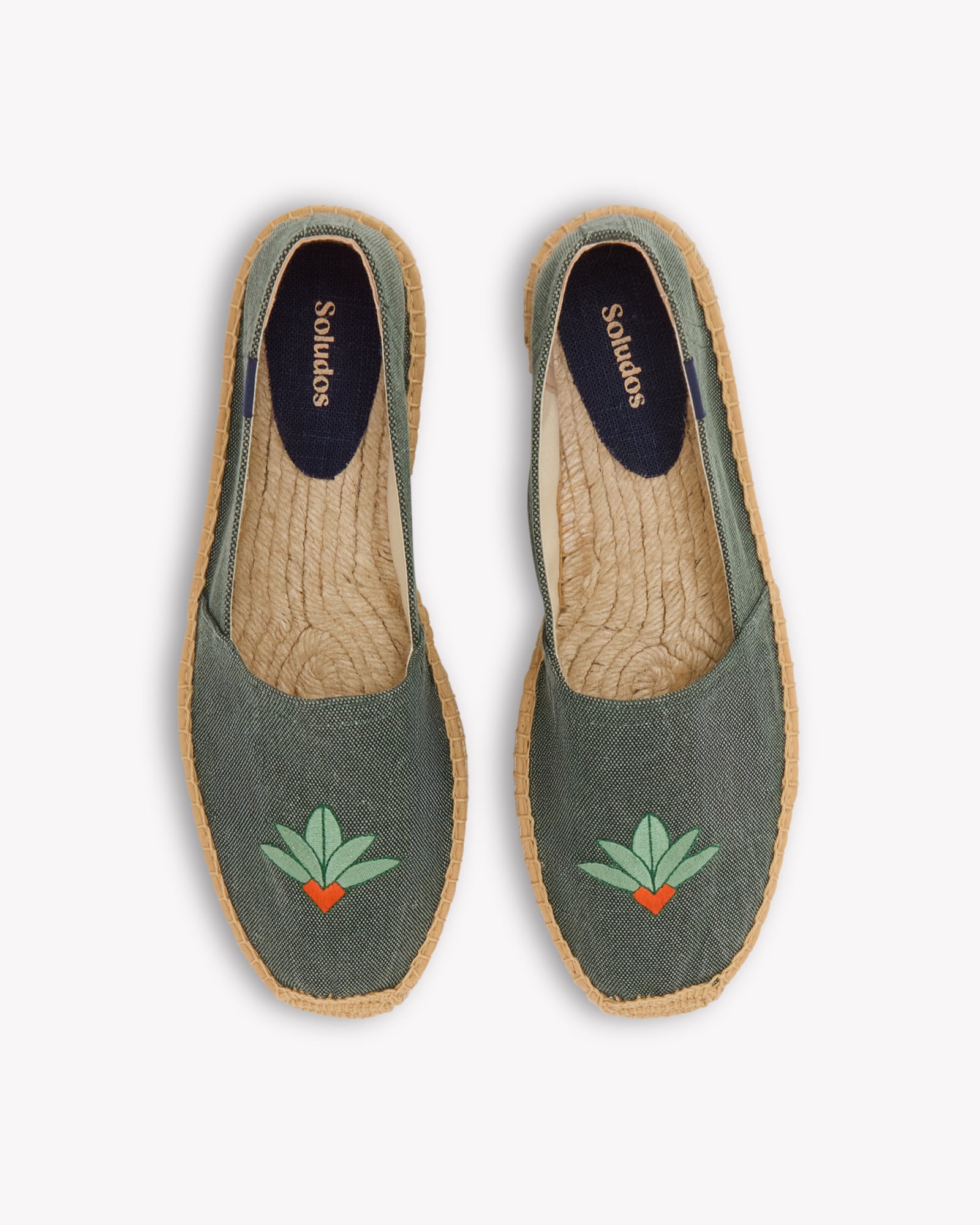 Men's Original Espadrille | Embroidery | Cardenxe - Vintage Green - Men's Espadrilles - Cardenxe - Vintage Green - Soludos - 