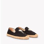 The Smoking Slipper - Embroidery / Palm Tree - Black - Men's - Men's Espadrilles - Black / Palm Tree - Soludos - 