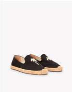 The Smoking Slipper - Embroidery / Palm Tree - Black - Men's - Men's Espadrilles - Black / Palm Tree - Soludos - 