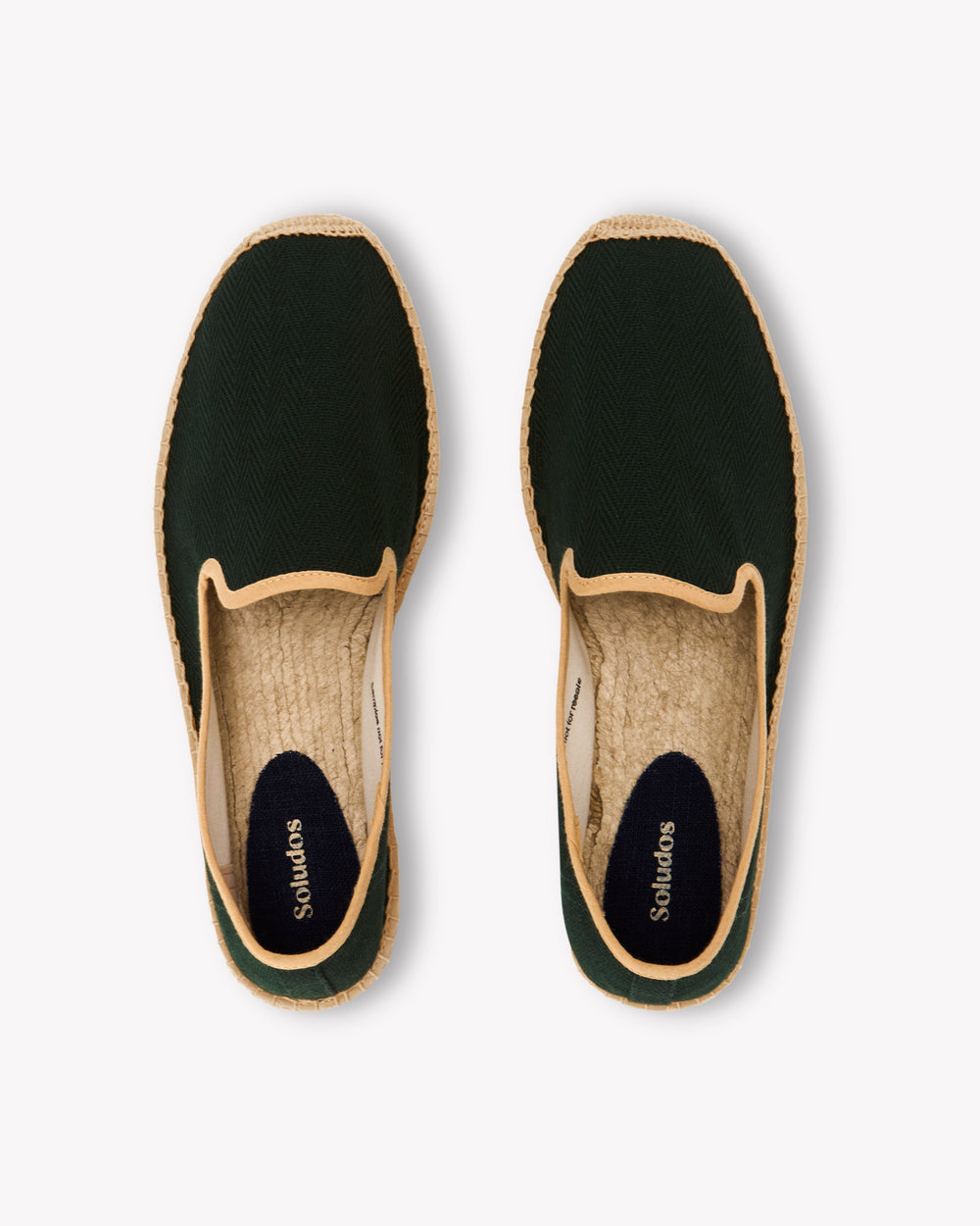 The Smoking Slipper - Contrast Piping - Green / Tan - Men's