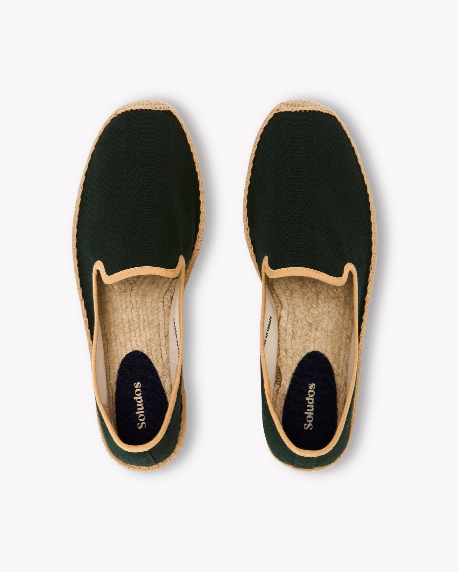 The Smoking Slipper - Contrast Piping - Green / Tan - Men's