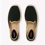 The Smoking Slipper - Contrast Piping - Green / Tan - Men's - Men's Espadrilles - Green / Tan - Soludos - 