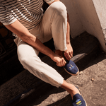 Men's Smoking Espadrille | Embroidery | Boards & Drinks - Armada Blue - Men's Espadrilles - Boards & Drinks - Armada Blue - Soludos - 