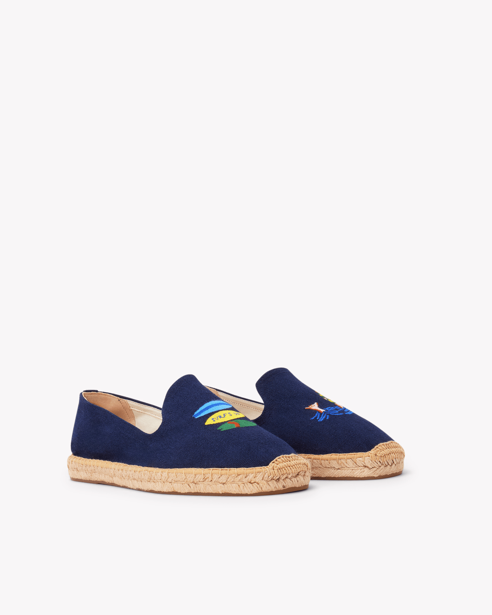 Men's Smoking Espadrille | Embroidery | Boards & Drinks - Armada Blue - Men's Espadrilles - Boards & Drinks - Armada Blue - Soludos - 