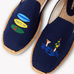 Men's Smoking Espadrille | Embroidery | Boards & Drinks - Armada Blue - Men's Espadrilles - Boards & Drinks - Armada Blue - Soludos - 