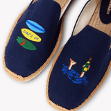 Men's Smoking Espadrille | Embroidery | Boards & Drinks - Armada Blue - Men's Espadrilles - Boards & Drinks - Armada Blue - Soludos - 