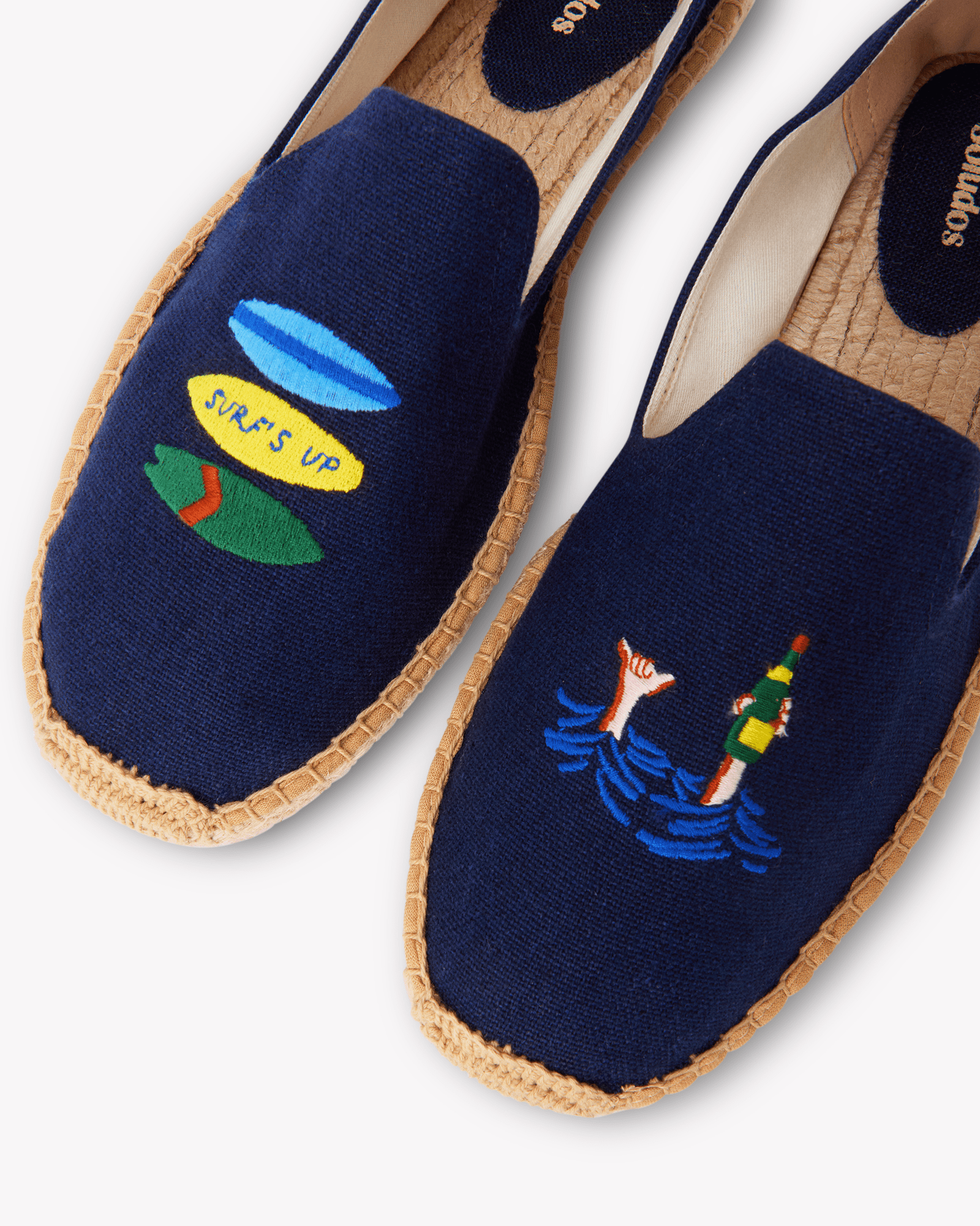 Men's Smoking Espadrille | Embroidery | Boards & Drinks - Armada Blue - Men's Espadrilles - Boards & Drinks - Armada Blue - Soludos - 