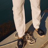 Men's Smoking Espadrille | Embroidery | Boneheads - Armada Blue - Mens Espadrilles - Boneheads - Armada Blue - Soludos - 