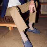 Men's Venetian Loafers | Suede | Indigo Blue - Men's Espadrilles - Indigo Blue - Soludos - 