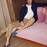 Men's Venetian Loafers | Suede | Indigo Blue - Men's Espadrilles - Indigo Blue - Soludos - 