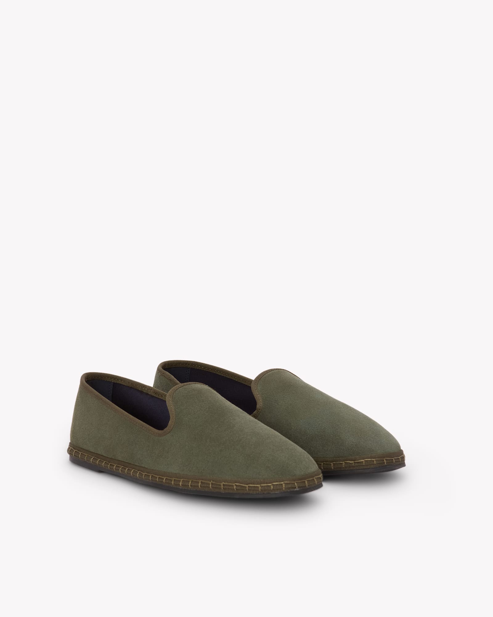 Men's Venetian Loafers | Suede | Bottle Green - Men's Espadrilles - Bottle Green - Soludos - 