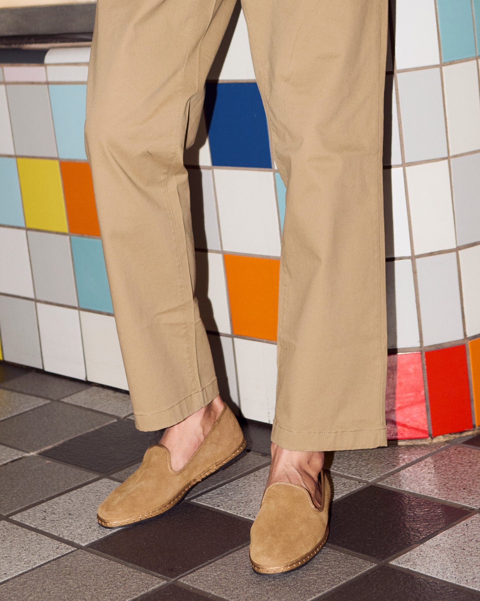 Men's Venetian Loafers | Suede | Camel Brown - Men's Espadrilles - Camel Brown - Soludos - 