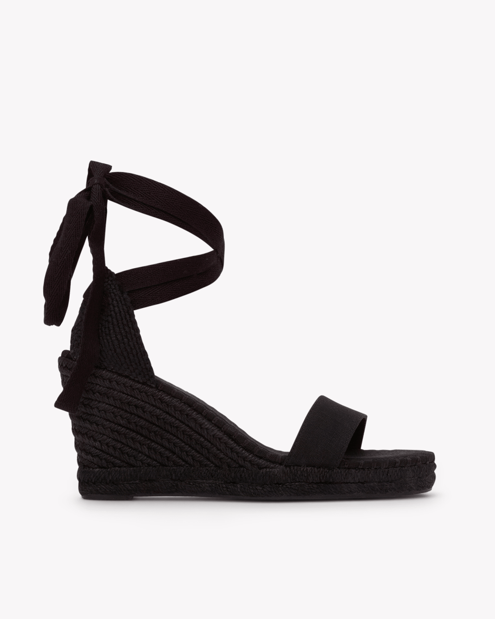 Women's Capri Wedge Espadrille | Linen Color | Noche Black - Womens Espadrilles - Noche Black - Soludos - 