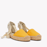 Womens_Espadrilles_The Lauren Lace Up_Linen Colors_Poppy Orange - Women's Espadrilles - Poppy Orange - Soludos - 