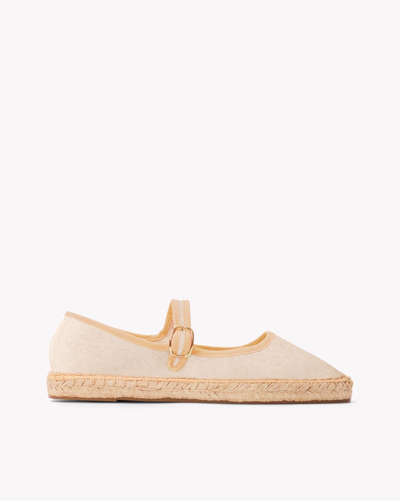 Women's Mary Jane Espadrille | Piping-Organic Woven Cotton | Natural Undyed - Women's Espadrilles - Natural Undyed - Soludos -