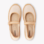 Women's Mary Jane Espadrille | Piping-Organic Woven Cotton | Natural Undyed - Women's Espadrilles - Natural Undyed - Soludos -