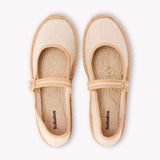 Women's Mary Jane Espadrille | Piping-Organic Woven Cotton | Natural Undyed - Women's Espadrilles - Natural Undyed - Soludos -