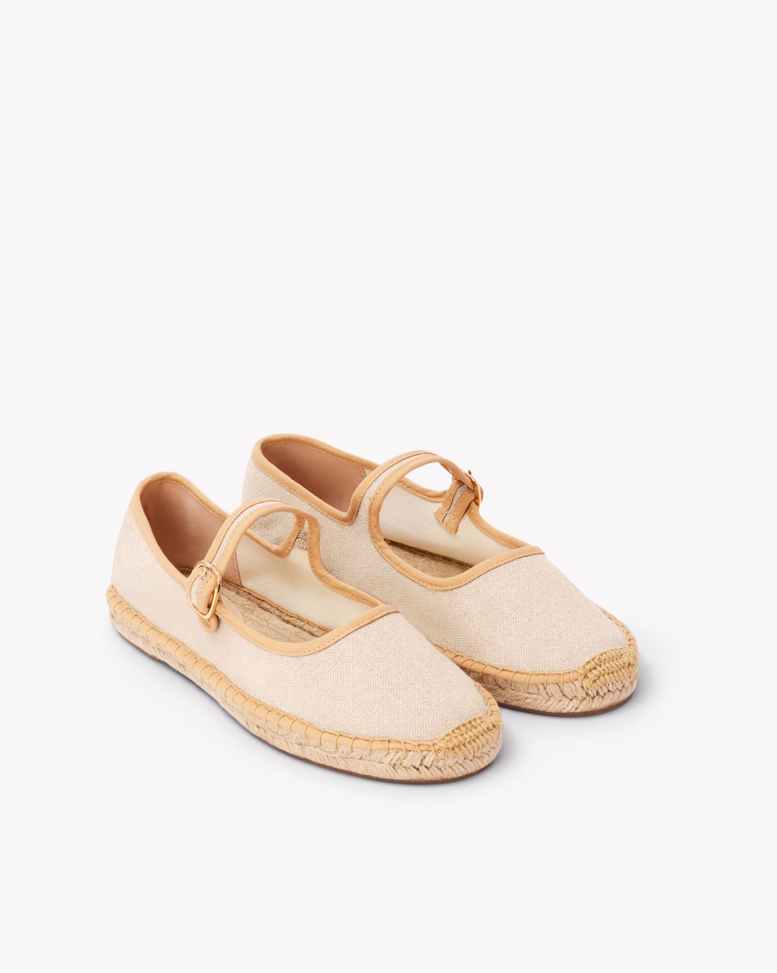 Women's Mary Jane Espadrille | Piping-Organic Woven Cotton | Natural Undyed - Women's Espadrilles - Natural Undyed - Soludos -