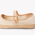 Women's Mary Jane Espadrille | Piping-Organic Woven Cotton | Natural Undyed - Women's Espadrilles - Natural Undyed - Soludos -