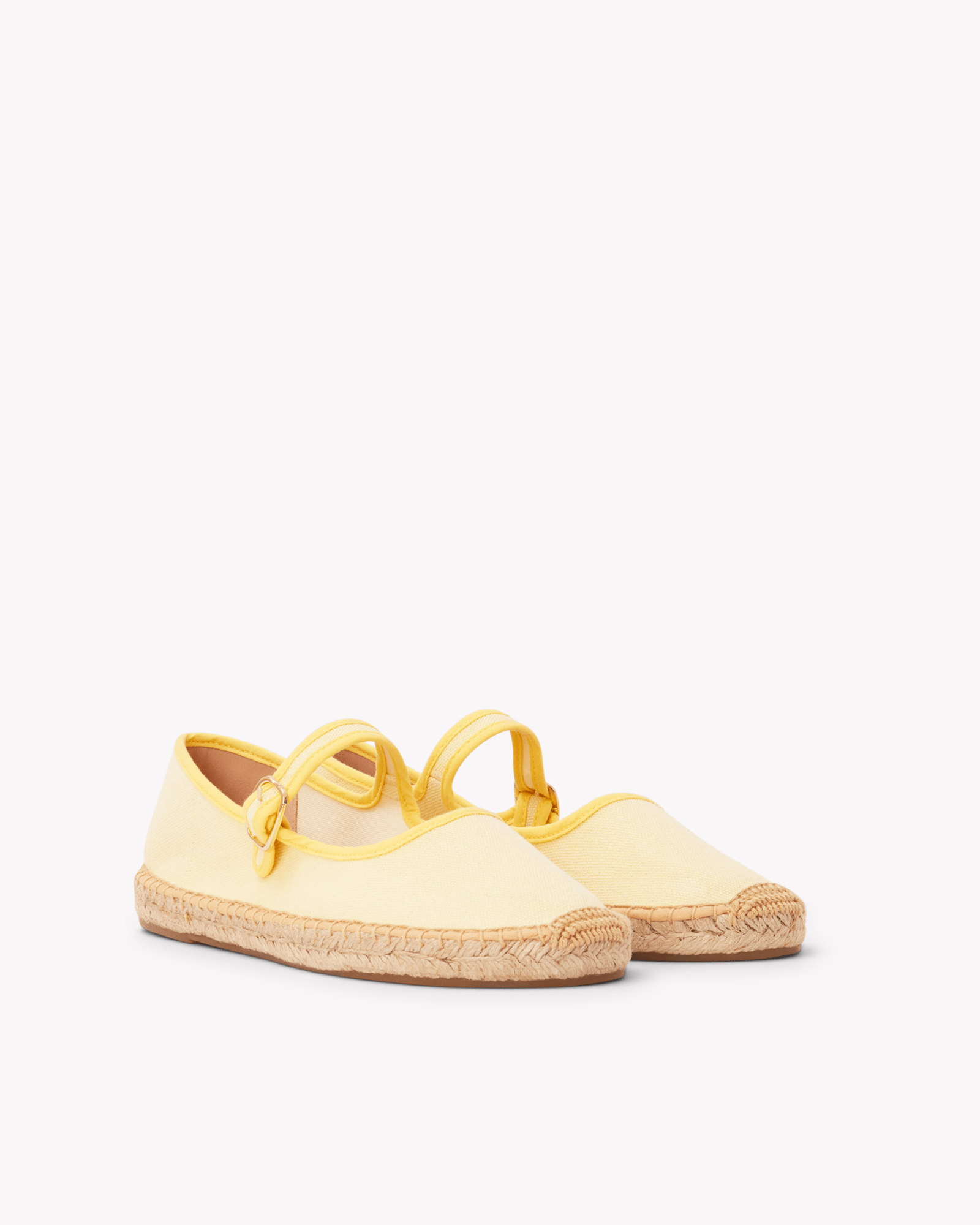 Women's Mary Jane Espadrille | Woven Color | Butter Yellow - Womens Espadrilles - Butter Yellow - ET2C - 