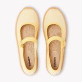 Women's Mary Jane Espadrille | Woven Color | Butter Yellow - Womens Espadrilles - Butter Yellow - ET2C - 