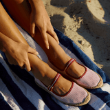 Women's Mary Jane Espadrille | Seersucker | Classic Pink - Womens Espadrilles - Classic Pink - Soludos - 
