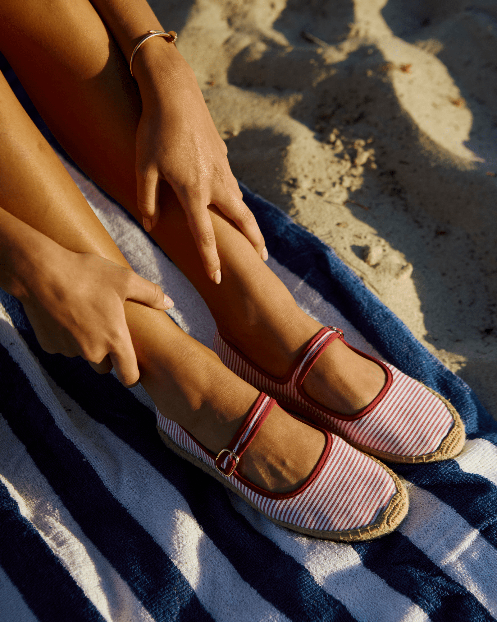 Women's Mary Jane Espadrille | Seersucker | Classic Pink - Womens Espadrilles - Classic Pink - Soludos - 
