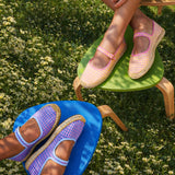 Women's Mary Jane Espadrille | Vichy | Pink - Yellow - Womens Espadrilles - Pink - Yellow - Soludos - 