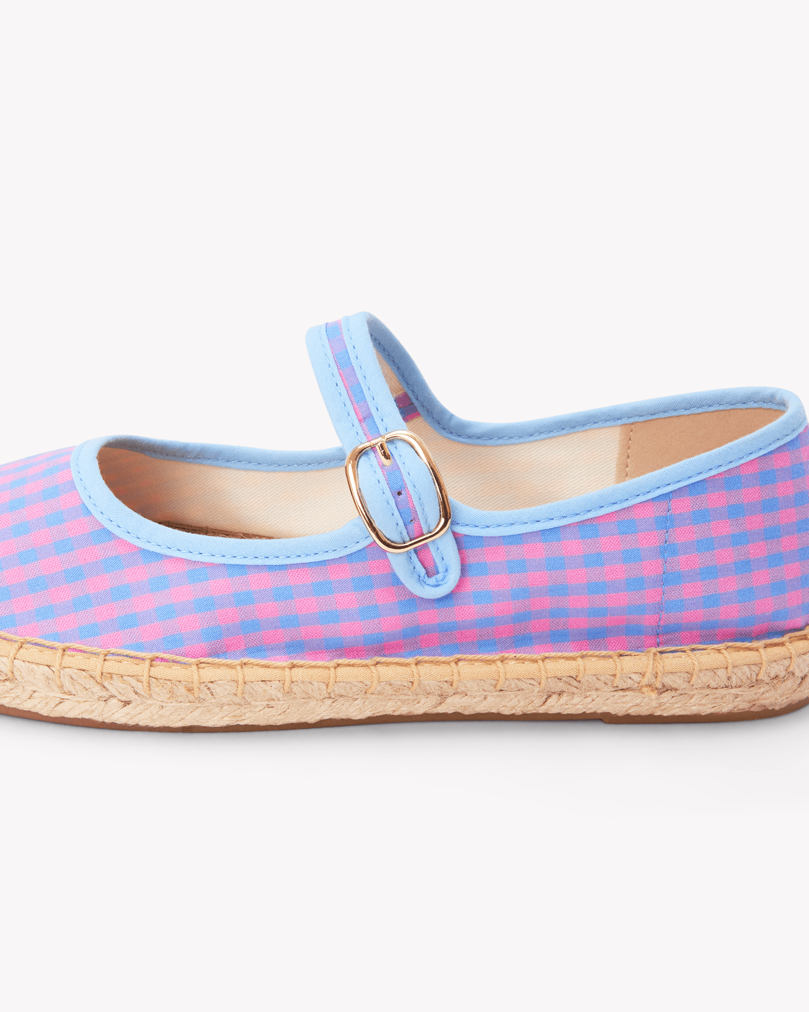 Women's Mary Jane Espadrille | Vichy | Blue - Pink - Womens Espadrilles - Blue - Pink - ET2C - 