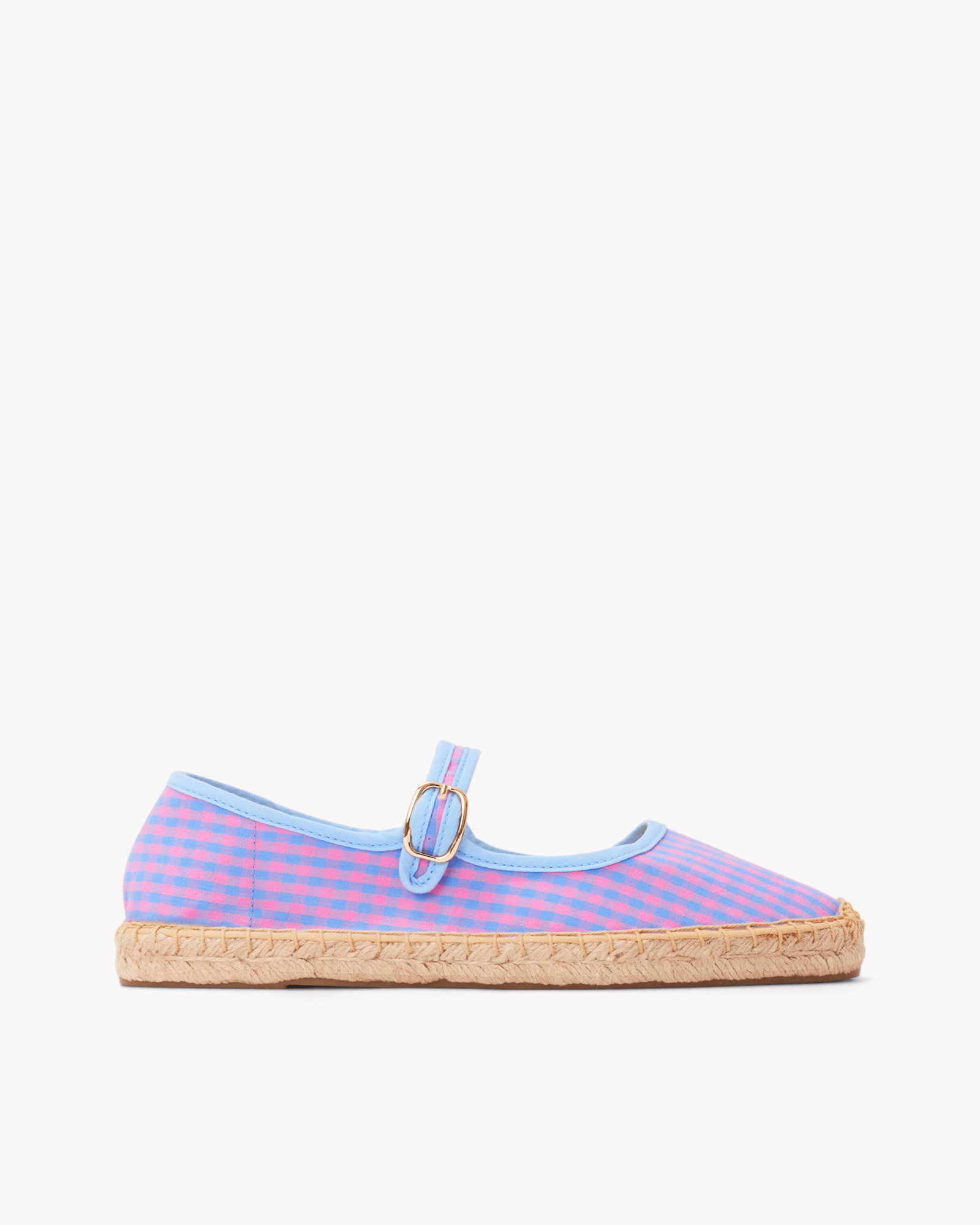 Women's Mary Jane Espadrille | Vichy | Blue - Pink - Womens Espadrilles - Blue - Pink - ET2C - 