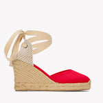 The Marseille Wedge - Classic - Flamenco Red - Women's - Women's Wedge Espadrilles - Flamenco Red - Soludos - 