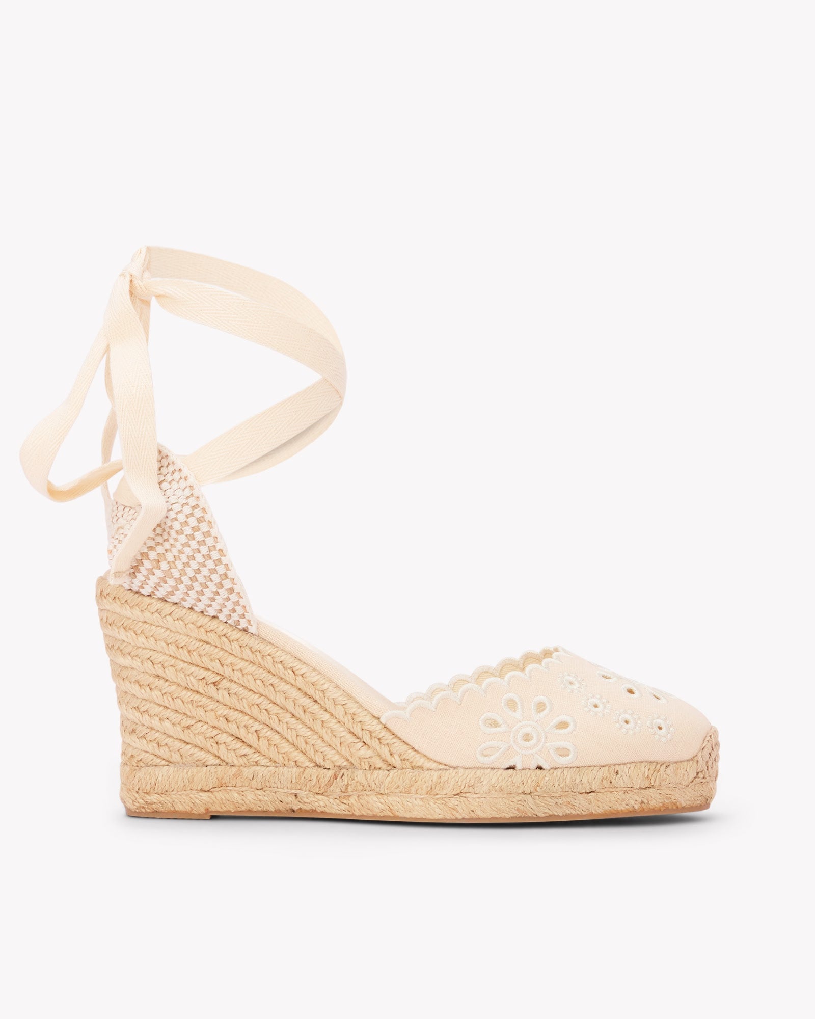 Women's Marseille Wedge Espadrille | Eyelet | Oasis White - Womens Espadrilles - Oasis White - Soludos - 