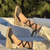 Women's Marseille Wedge Espadrille | Eyelet | Noche Black