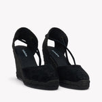 Womens_Espadrilles_The Marseille Wedge_Leather Colors_Noche Black - Tonal - Women's Wedge Espadrilles - Noche Black - Tonal - Soludos - 