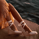 Women's Marseille Wedge Espadrille | Linen Color | Oasis White - Womens Espadrilles - Oasis White - Soludos - 