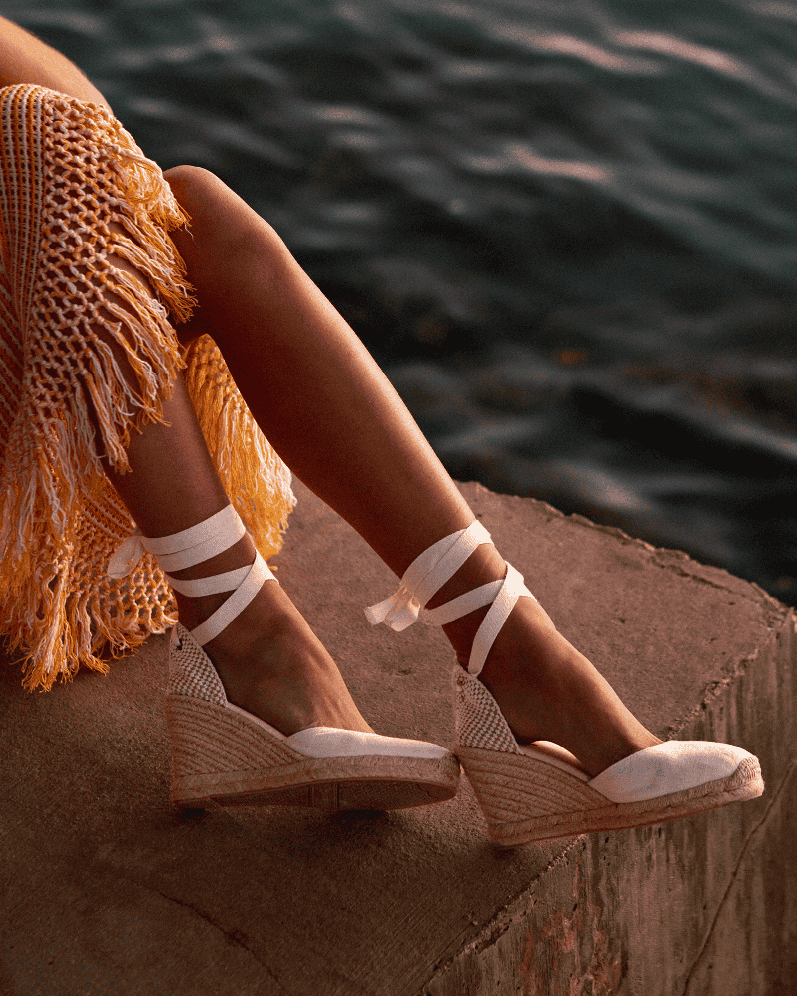 Women's Marseille Wedge Espadrille | Linen Color | Oasis White - Womens Espadrilles - Oasis White - Soludos - 