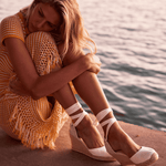 Women's Marseille Wedge Espadrille | Linen Color | Oasis White - Womens Espadrilles - Oasis White - Soludos - 
