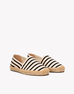 The Original Espadrille - Classic Stripes - Ivory / Black - Women's - Women's Espadrilles - Ivory / Black - Soludos - 