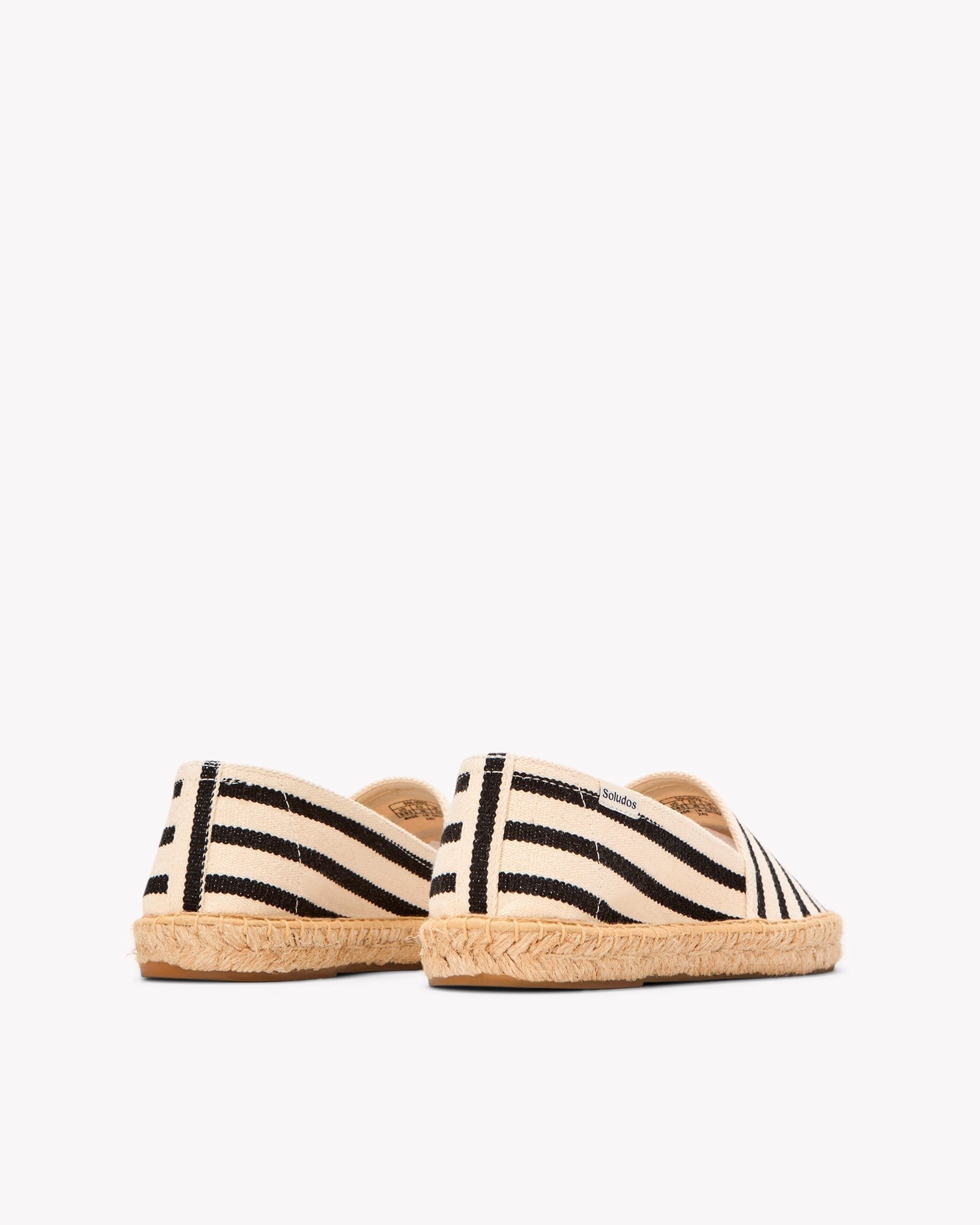 The Original Espadrille - Classic Stripes - Ivory / Black - Women's - Women's Espadrilles - Ivory / Black - Soludos - 