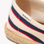 The Original Espadrille - Classic Stripes - Ivory / Navy / Red - Women's - Women's Espadrilles - Ivory / Navy / Red - Soludos - 