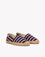 The Original Espadrille - Classic Stripes - Navy / Ivory / Red - Women's - Women's Espadrilles - Navy / Ivory / Red - Soludos - 