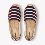 The Original Espadrille - Classic Stripes - Navy / Ivory / Red - Women's - Women's Espadrilles - Navy / Ivory / Red - Soludos - 